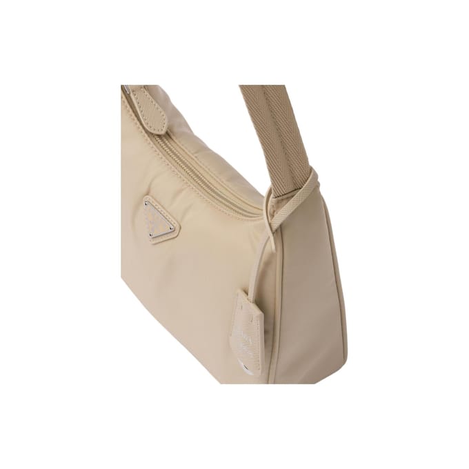 Prada Re-Edition 2000 Mini Sac à Main en Nylon Sacs à Main pour Femmes Beige Désert 1NE515_RDH0_F0F24 Basic Set (Bag+Dust Bag) white
