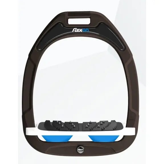 Ultra Grip Ingelijnde Stirrup Bruin/Wit/Blauw Flex-On Green Composite