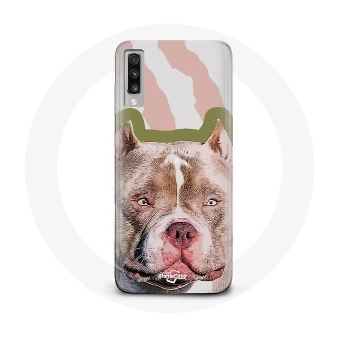 Case voor Samsung Galaxy A50 Bruin Pitbull Hond
