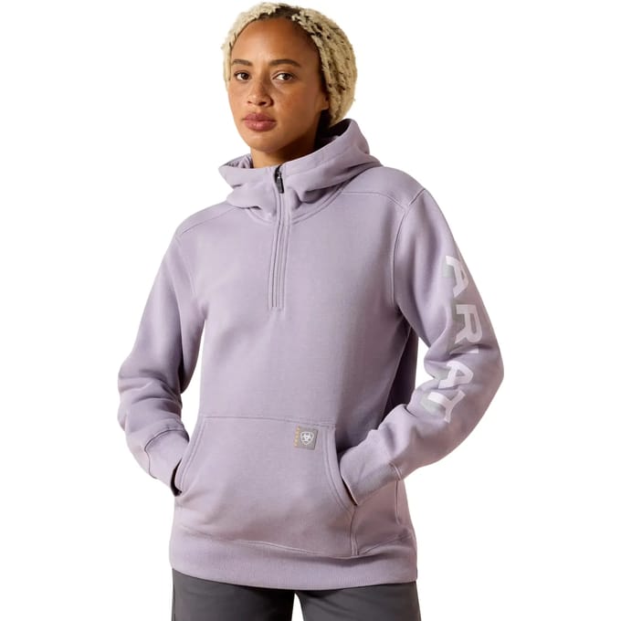 Dames sweatshirt met 1/2 rits en capuchon Ariat Rebar