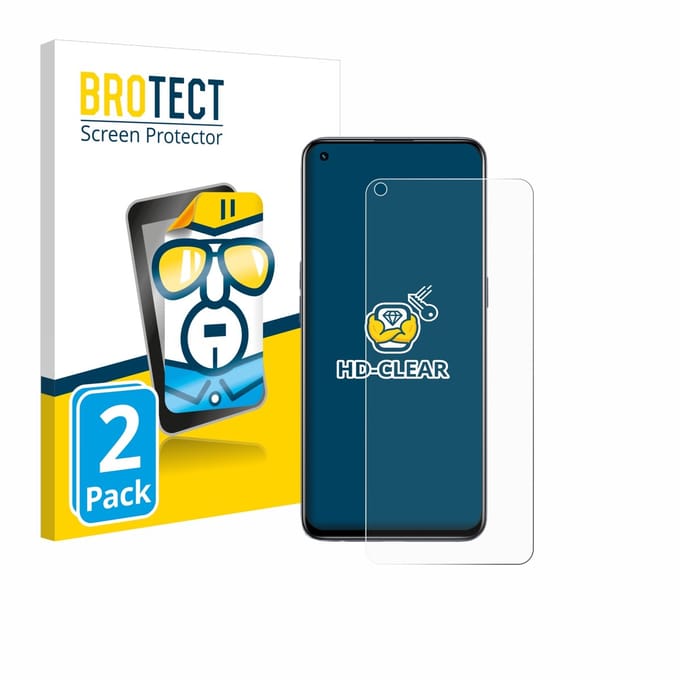 BROTECT - Screenprotector voor realme GT Master Edition - Folie Beschermfolie transparant 2 Stuks