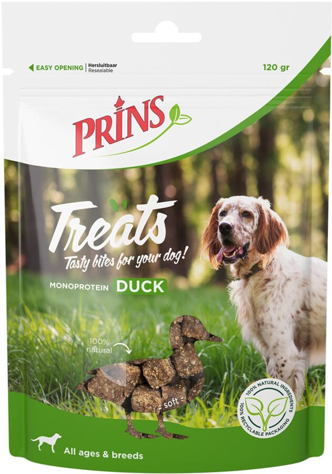 Prins - Treats - Hondensnacks - Eend - 6 x 120g