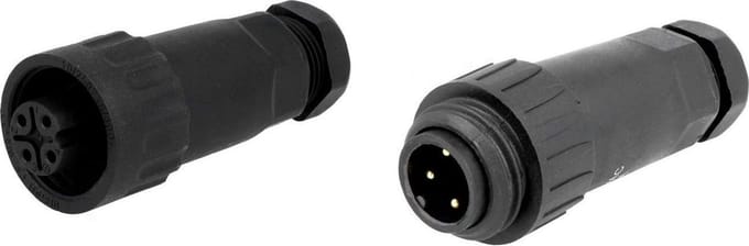 400V kabelverbinder - Male + Female - 4-aderig - IP67