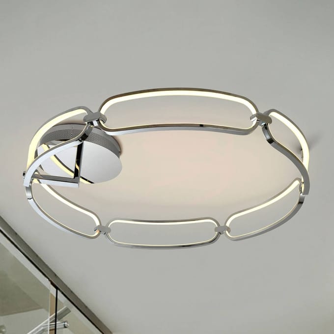 Schuller Valencia Colette LED plafondlamp, 6-lamps, chroom