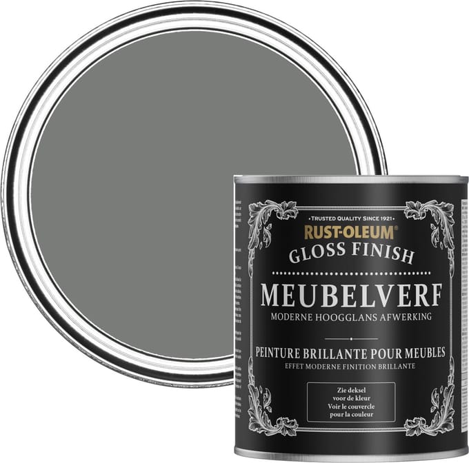 Rust-Oleum Grey Meubelverf Hoogglans - Schaduwgrijs 750ml