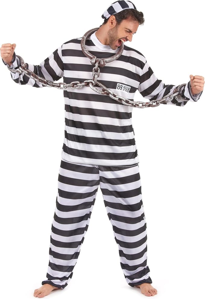 Vegaoo - Gevangenis outfit voor mannen