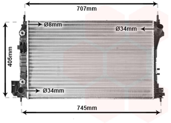 Van Wezel - RADIATOR VOOR FIAT CROMA 2005-2007 12805057
