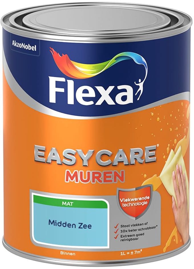 Flexa - Easycare Muren - Midden Zee - Mengverf - 1 L