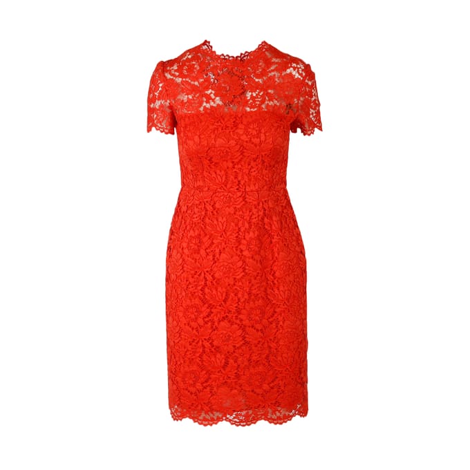 Valentino Kant Midi Jurk - '10s