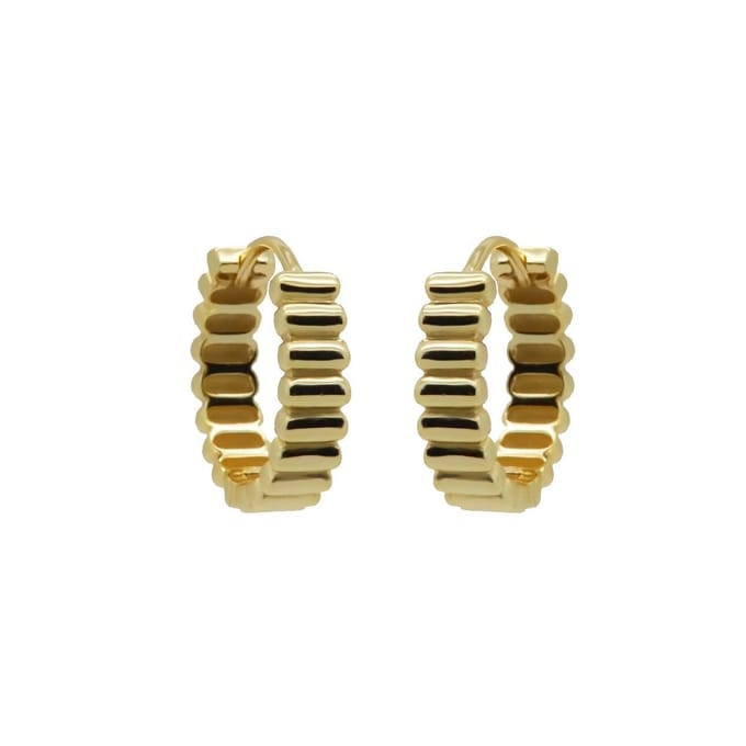 Karma Oorringen hoops ribbe Goud