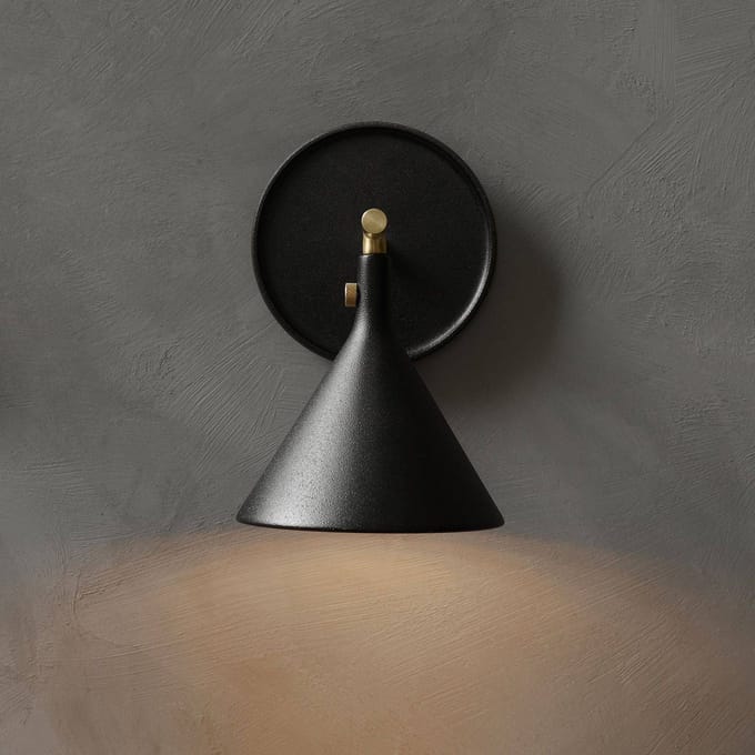 Audo Copenhagen Audo LED wandlamp Cast Sconce, zwart, IP44, dimmer