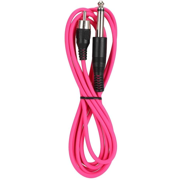 Siliconen Haaklijn voor Rechte RCA Interface Tattoo Machine Voeding Accessoire (Rood) pink