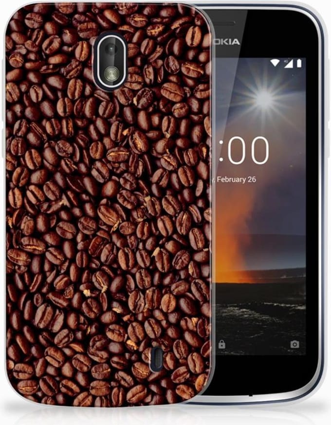 Nokia 1 Siliconen Case Koffiebonen