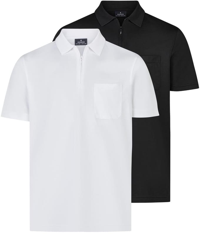RAGMAN Heren poloshirt 2 pack Basic