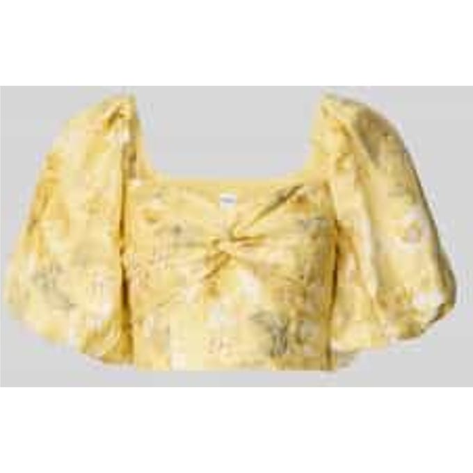 Kort blousetop met pofmouwen model 'LEMON'