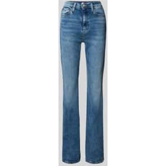 Flared jeans van katoenmix