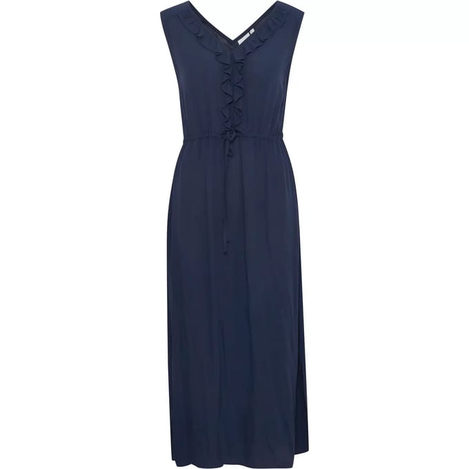 ICHI Jurk Marrakech Total Eclipse Donkerblauw - Maat S