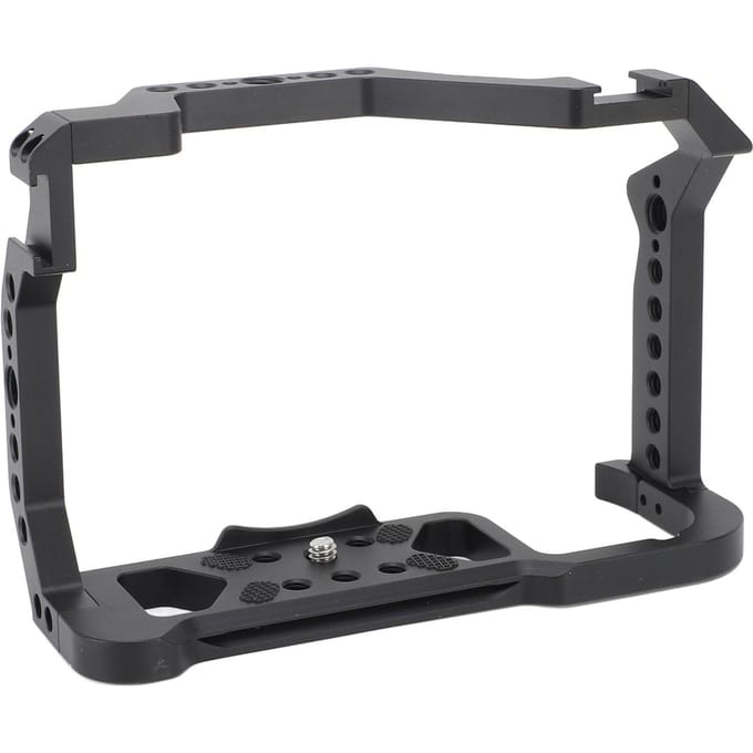 Cage Rig pour Caméra en Alliage d'Aluminium Cage Rig pour Caméra Vidéo Cadre de Protection avec Support Griffe Froide pour R5 gray
