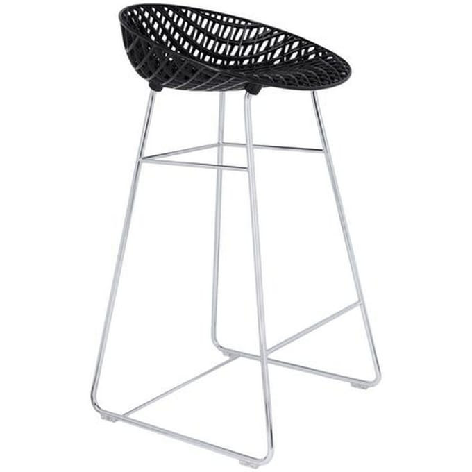 Kartell Smatrik Barkruk - zwart/chroom