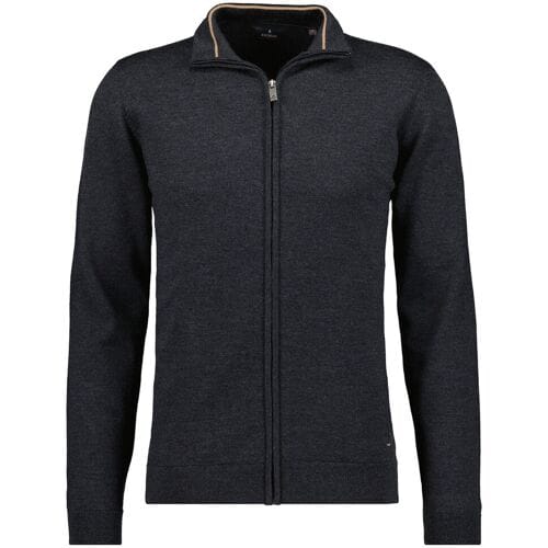 Ragman Vest Merino Wool Knit Cardigan Asphalt / male