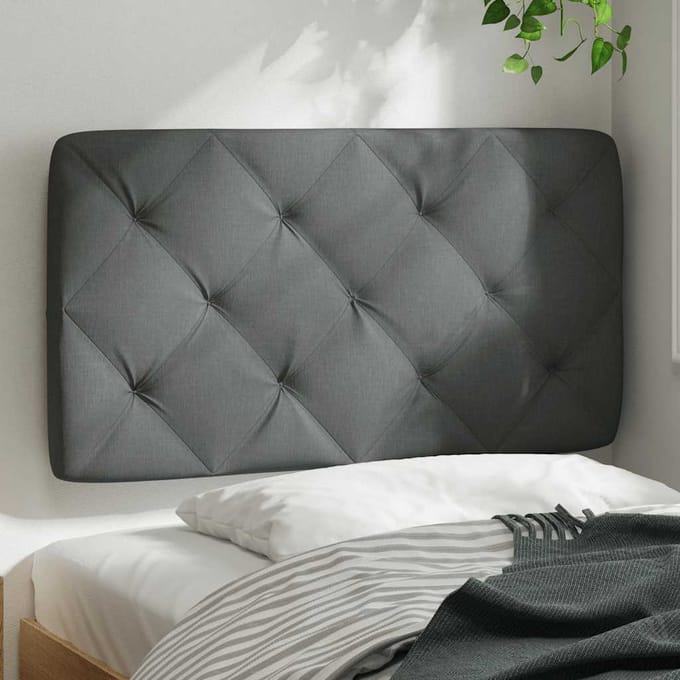 vidaXL - Hoofdbordkussen - 80 - cm - stof - donkergrijs