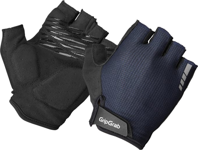 GripGrab - EXPLR Padded Korte Vinger Zomer Fietshandschoenen met Padding - Unisex - Navy Blauw