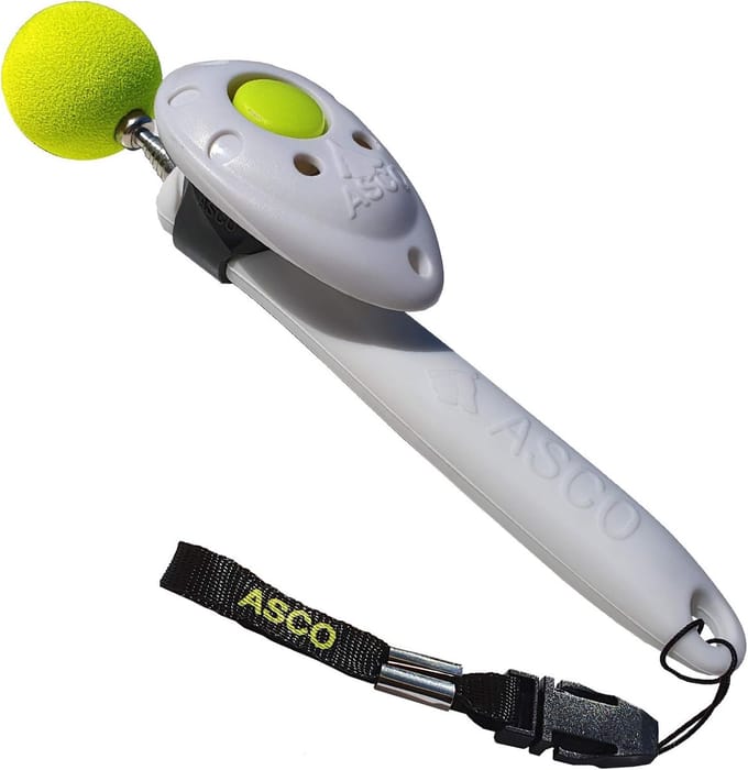 Doelstick Met Clicker - Trainingsstick Honden - Clicker Training - Telescopisch Verstelbaar - 17 x 3 x 7 cm - Wit