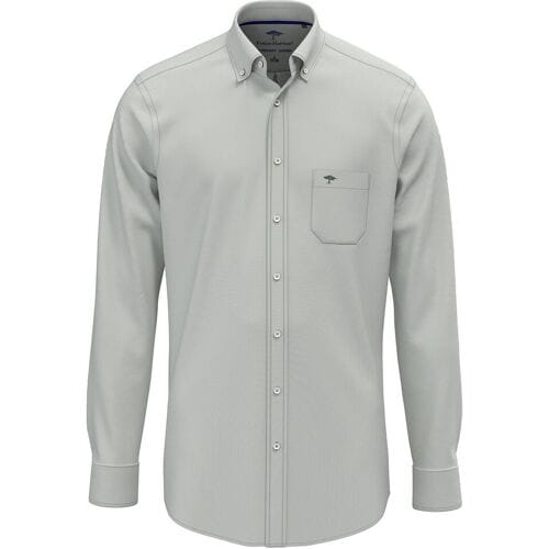 Fynch-Hatton Overhemd Solid Color Oxford Button-Down Dark Leaf / male