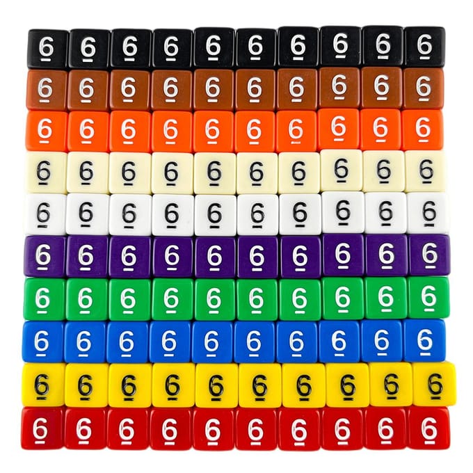 D6 Polyhedrale Dobbelstenen 16mm TRPG DND Digitale Dobbelstenen Spel Kit 6 Zijden 10 Stuks voor Bordspel