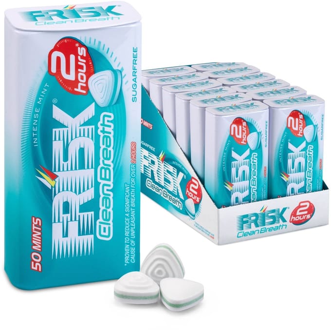 Frisk Clean Breath Intense Mint - Frismakers - Suikervrij - 1x12stuks