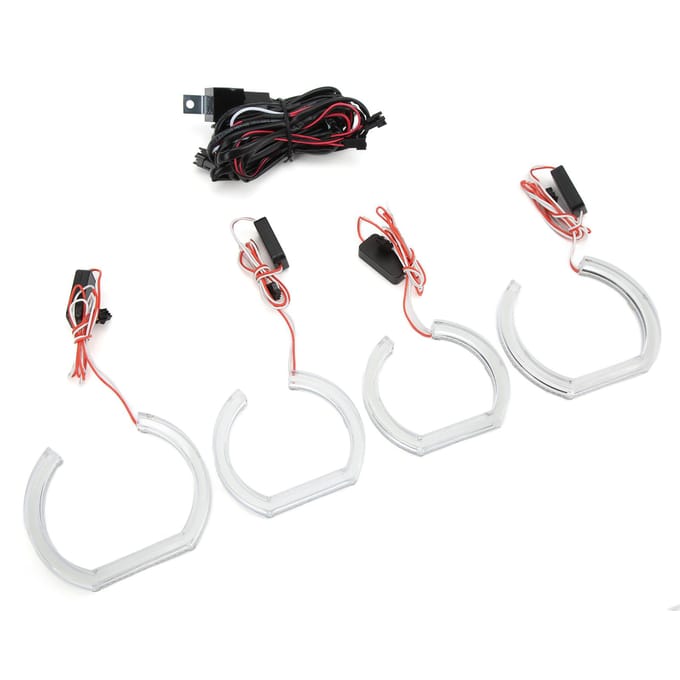 Auto LED Koplamp Angel Eyes Kit Wit voor DTM Stijl Vervanging voor E82 E88 E87 E81 2008‑2011 Xenon Koplamp white