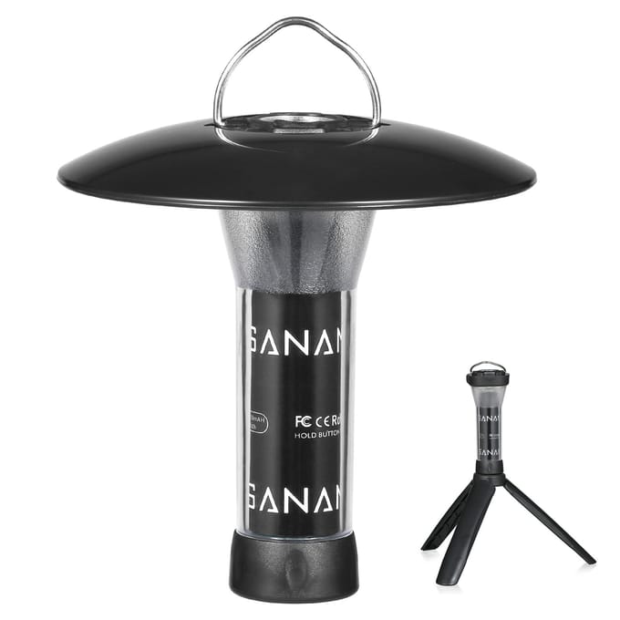 USB Oplaadbare Zaklamp Waterdicht Campingtent Licht Magnetisch Werklamp met Statief voor zwart
