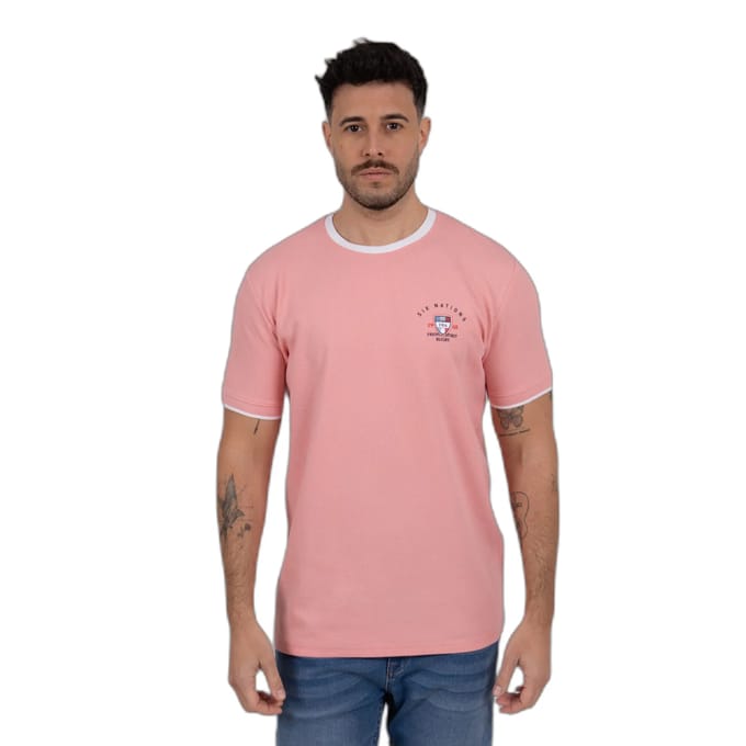 T-shirt met contrasterende boorden Camberabero