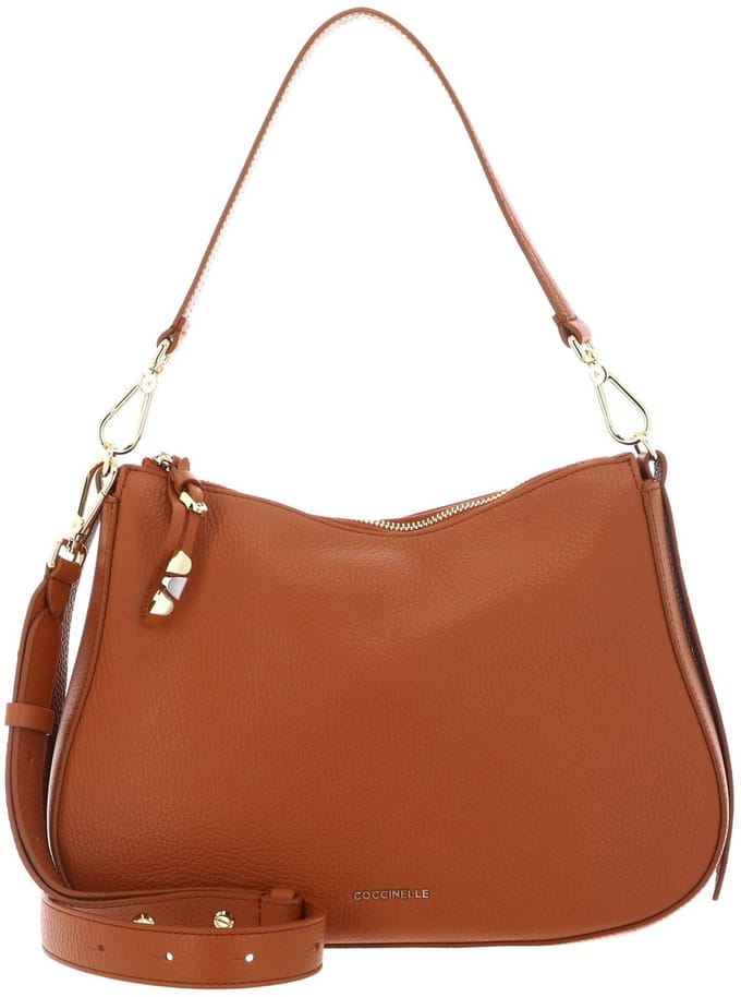 COCCINELLE Leren schoudertas Nory Shoulderbag Crab Lichtbruin