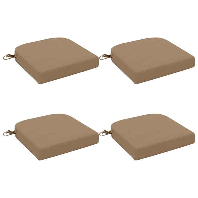 vidaXL - 4-delige - zitkussens - SOEST - 4 - pcs - 100% - Polyester - Taupe