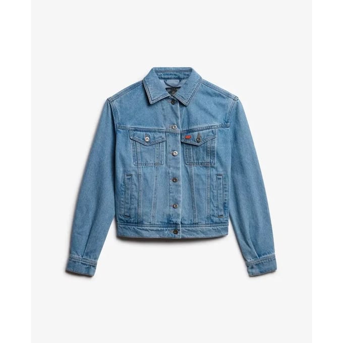 Superdry Embellished Denim Jas Dames - Maat 14