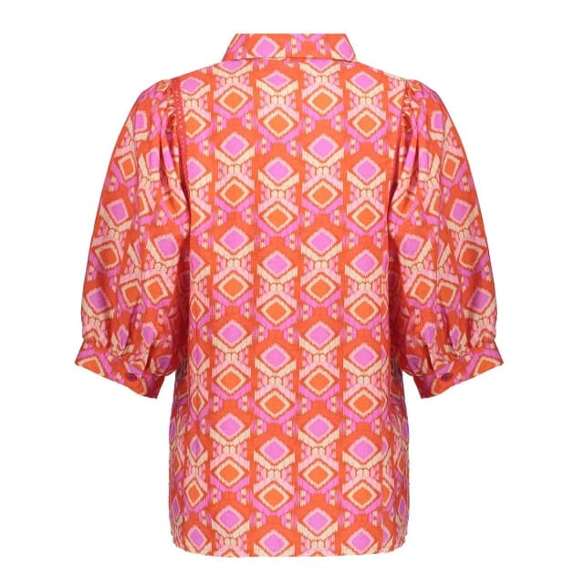 Geisha Blouse Blouse 63195 20 Manderine Red/ecru Dames Maat - S