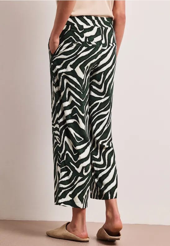 Broek met gedessineerde Wide Legs