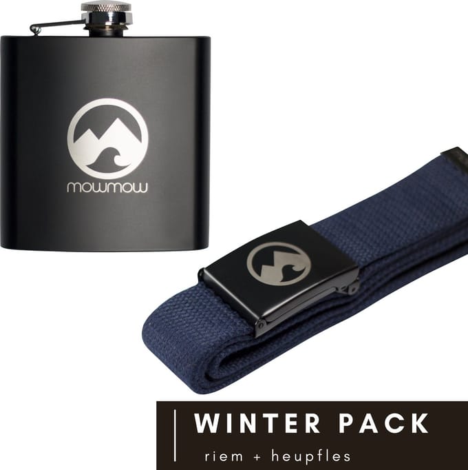 MowMow heupfles + riem voordeelpack | Blauw/zwart