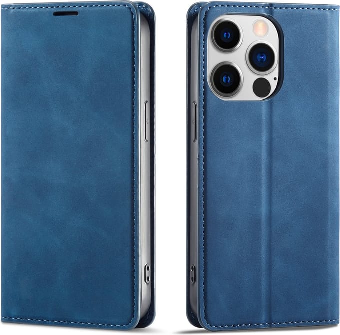 Geschikt voor Apple iPhone 13 Pro Max Bookcase | Blauw | Pasjeshouder | Portemonnee hoesje
