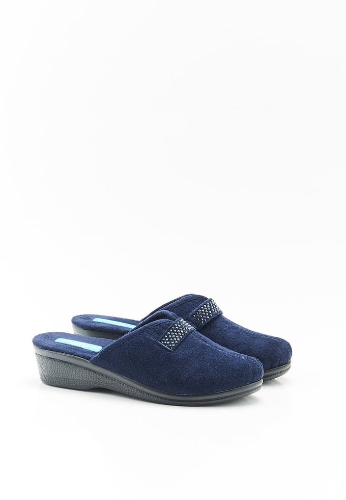 Damart - Piedical muiltjes met sleehak - Dames - Blauw - 37
