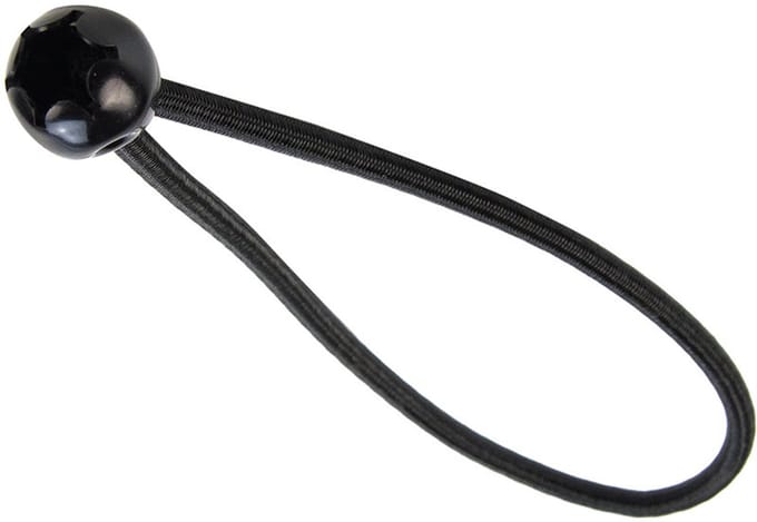 Spanner met bal 18cm elastiek zwart 10 stuks