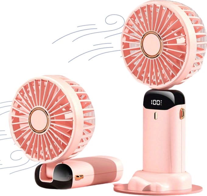 Nivard Ventilator Staand - Ventilatoren - Tafelventilator - Statief - Extra Verkoelend - Aircooler - Cooling Fan - Cooler - Roze