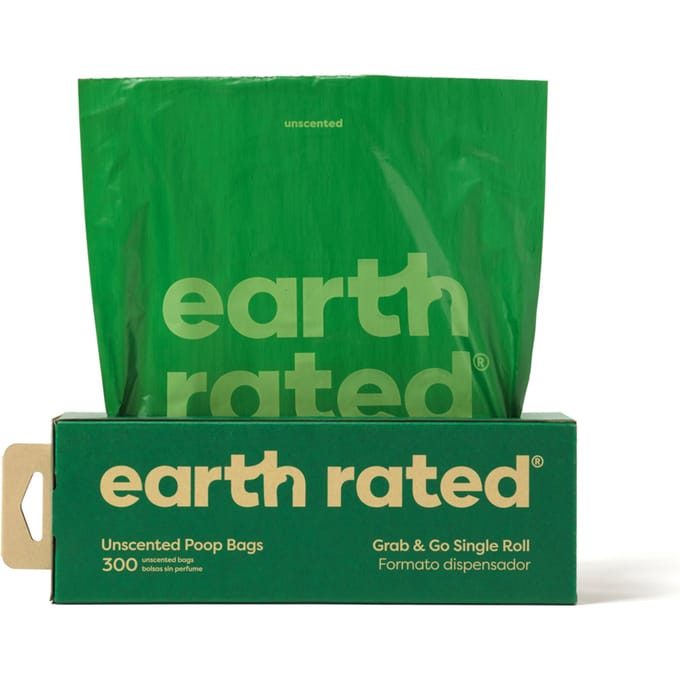 Earth Rated, Sacs à Déjections Canines, Non Parfumés, Paquet de 300 blue