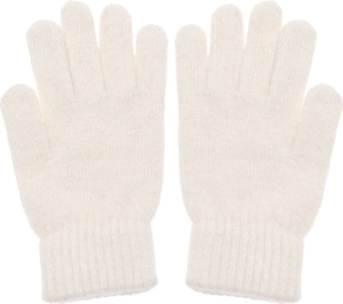 Dames handschoenen van extra zacht wol - wit