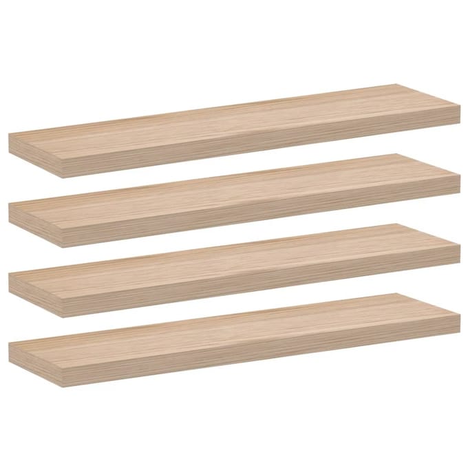 vidaXL - Wandschapppen - 4 - st - 90x23,5x4 - cm - bewerkt - hout