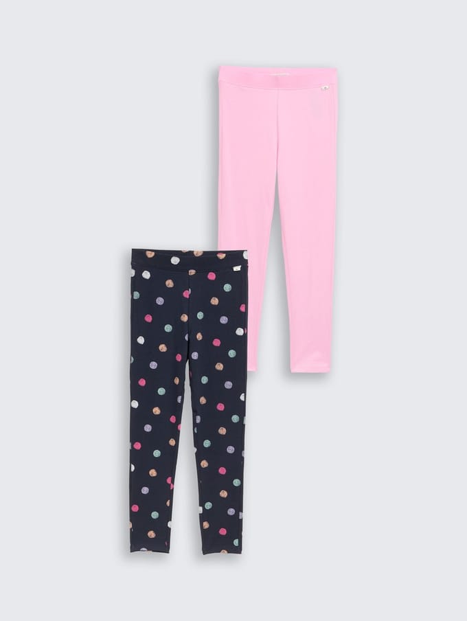Tom Tailor - Basic leggings in een 2-pack - Maat 92/98 - lovely pink