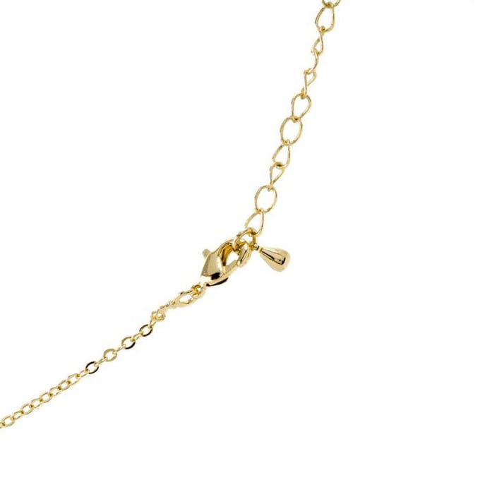 Collier Luxenter avec Zirconia brillant finition or 18k - Alphabet C beige