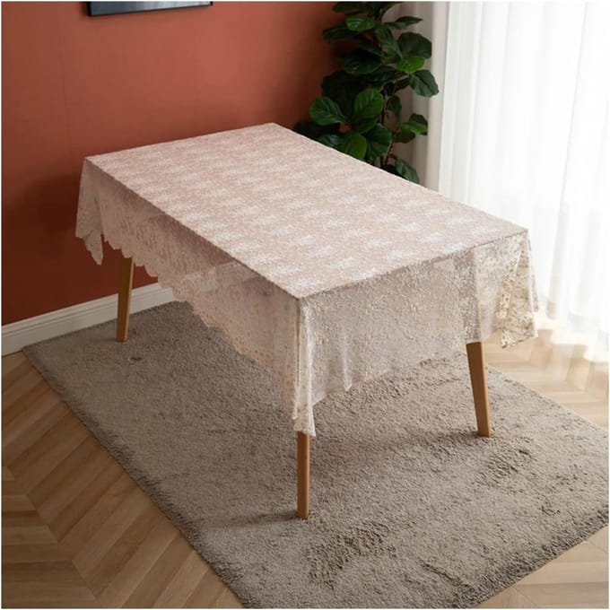 Tafelkleed - Eettafelkleed - Tafeldecoratie - Herbruikbaar polyester - 180x130 cm - Wit