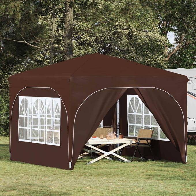 vidaXL - Pop-up - Feesttent - 290 - x - 290 - x - 245 - cm - Bruin